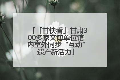 「甘快看」甘肃300多家文博单位馆内室外同步“互动”遗产新活力