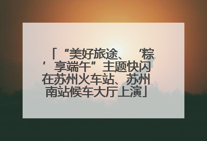 “美好旅途、‘粽’享端午”主题快闪在苏州火车站、苏州南站候车大厅上演