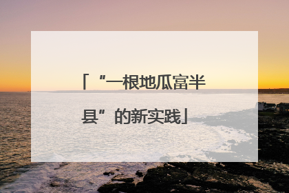 “一根地瓜富半县”的新实践