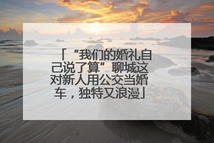 “我们的婚礼自己说了算”聊城这对新人用公交当婚车，独特又浪漫