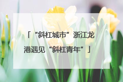 “斜杠城市”浙江龙港遇见“斜杠青年”