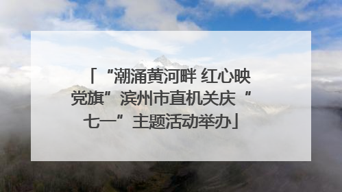 “潮涌黄河畔 红心映党旗”滨州市直机关庆“七一”主题活动举办