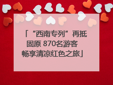“西南专列”再抵固原 870名游客畅享清凉红色之旅