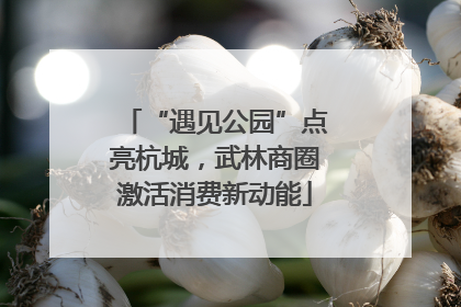 “遇见公园”点亮杭城，武林商圈激活消费新动能