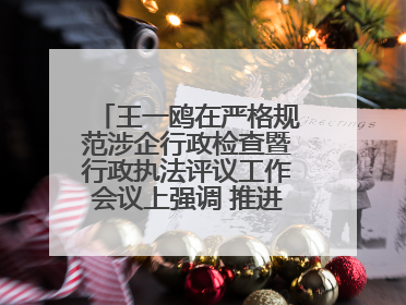王一鸥在严格规范涉企行政检查暨行政执法评议工作会议上强调 推进涉企行政检查质效大幅提升