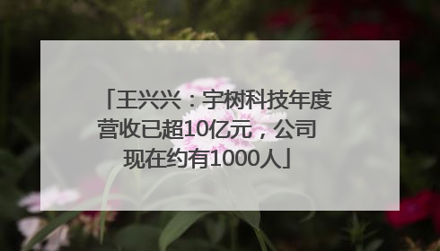 王兴兴：宇树科技年度营收已超10亿元，公司现在约有1000人