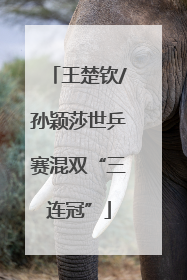 王楚钦/孙颖莎世乒赛混双“三连冠”
