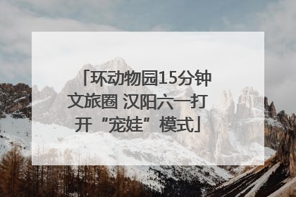 环动物园15分钟文旅圈 汉阳六一打开“宠娃”模式