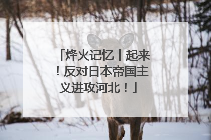 烽火记忆丨起来！反对日本帝国主义进攻河北！