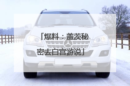 爆料：盖茨秘密去白宫游说