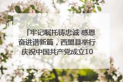 牢记嘱托铸忠诚 感恩奋进谱新篇，西盟县举行庆祝中国共产党成立104周年文艺晚会