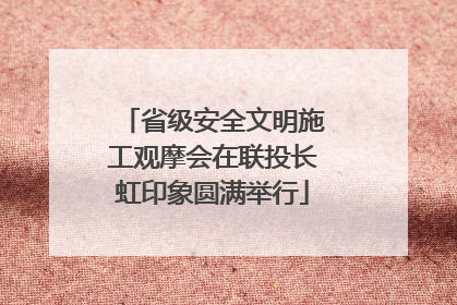 省级安全文明施工观摩会在联投长虹印象圆满举行