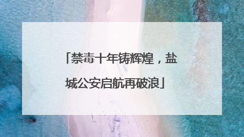 禁毒十年铸辉煌，盐城公安启航再破浪