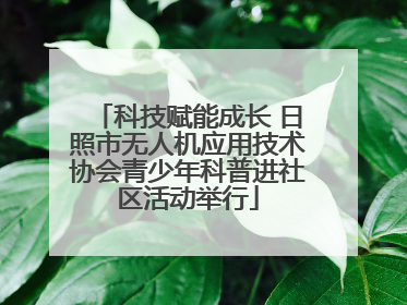 科技赋能成长 日照市无人机应用技术协会青少年科普进社区活动举行