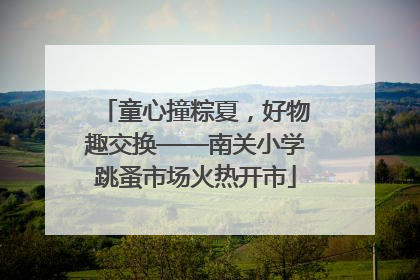 童心撞粽夏，好物趣交换——南关小学跳蚤市场火热开市