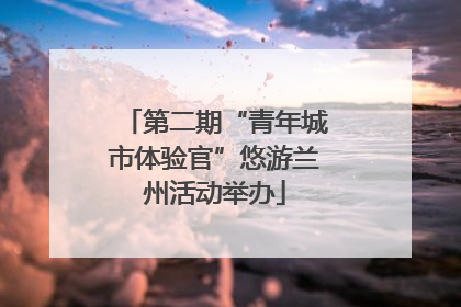 第二期“青年城市体验官”悠游兰州活动举办