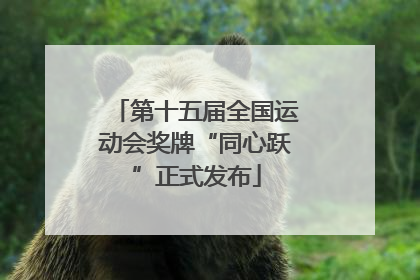 第十五届全国运动会奖牌“同心跃”正式发布