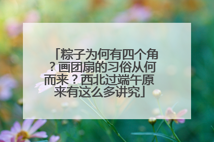粽子为何有四个角？画团扇的习俗从何而来？西北过端午原来有这么多讲究