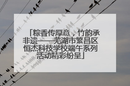 粽香传厚意，竹韵承非遗——芜湖市繁昌区恒杰科技学校端午系列活动精彩纷呈