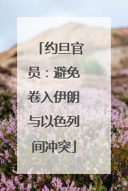 约旦官员：避免卷入伊朗与以色列间冲突