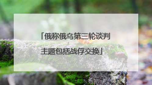 俄称俄乌第三轮谈判主题包括战俘交换