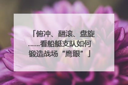 俯冲、翻滚、盘旋……看船艇支队如何锻造战场“鹰眼”