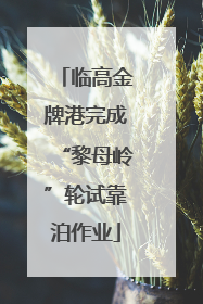 临高金牌港完成“黎母岭”轮试靠泊作业