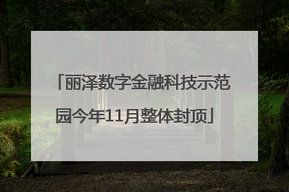 丽泽数字金融科技示范园今年11月整体封顶