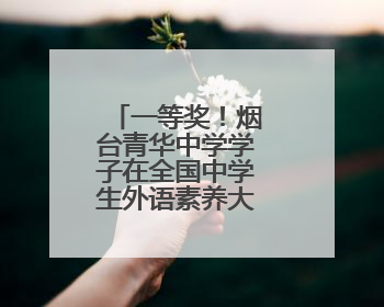 一等奖！烟台青华中学学子在全国中学生外语素养大赛斩获佳绩