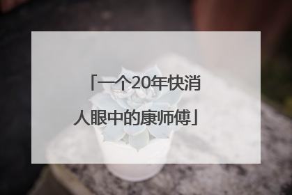 一个20年快消人眼中的康师傅