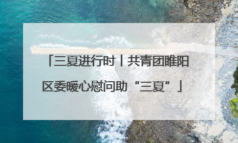 三夏进行时丨共青团睢阳区委暖心慰问助“三夏”