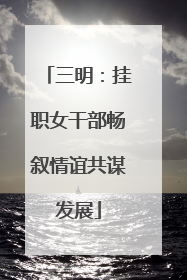 三明：挂职女干部畅叙情谊共谋发展