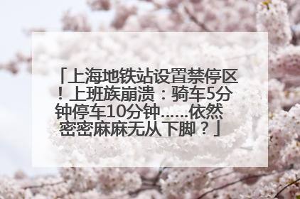 上海地铁站设置禁停区！上班族崩溃：骑车5分钟停车10分钟……依然密密麻麻无从下脚？