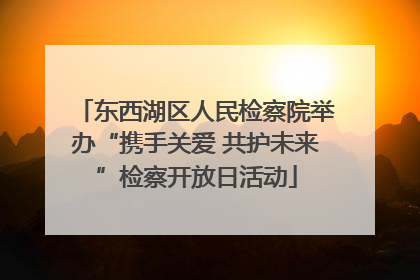 东西湖区人民检察院举办“携手关爱 共护未来”检察开放日活动