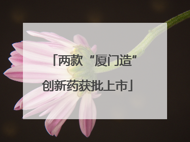 两款“厦门造”创新药获批上市