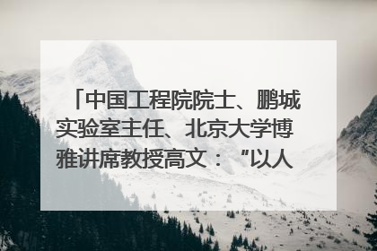中国工程院院士、鹏城实验室主任、北京大学博雅讲席教授高文：“以人为本 智能向善” 推动文化与科技相生相促｜聚焦2025文化强国建设高峰论坛