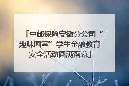 中邮保险安徽分公司“趣味画室”学生金融教育安全活动圆满落幕