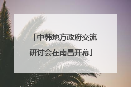 中韩地方政府交流研讨会在南昌开幕