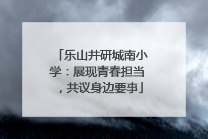 乐山井研城南小学：展现青春担当，共议身边要事