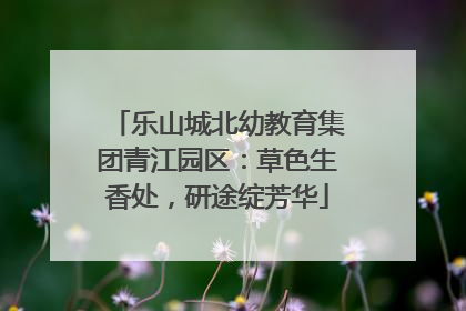 乐山城北幼教育集团青江园区：草色生香处，研途绽芳华