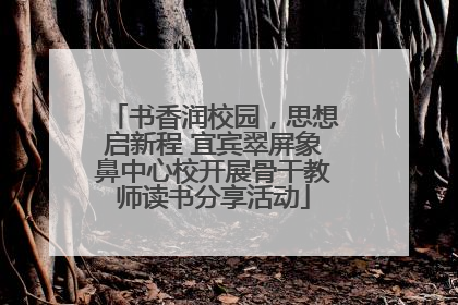 书香润校园，思想启新程 宜宾翠屏象鼻中心校开展骨干教师读书分享活动