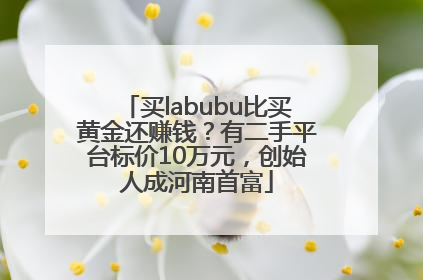 买labubu比买黄金还赚钱？有二手平台标价10万元，创始人成河南首富