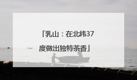 乳山：在北纬37度做出独特茶香