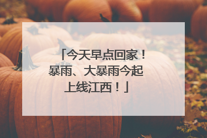 今天早点回家！暴雨、大暴雨今起上线江西！