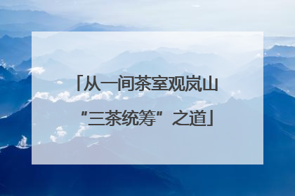 从一间茶室观岚山“三茶统筹”之道