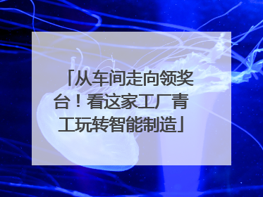 从车间走向领奖台！看这家工厂青工玩转智能制造