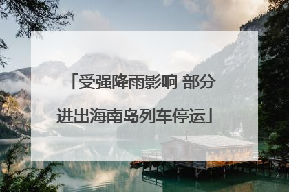 受强降雨影响 部分进出海南岛列车停运