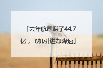 去年航司赚了44.7亿，飞机引进却降速