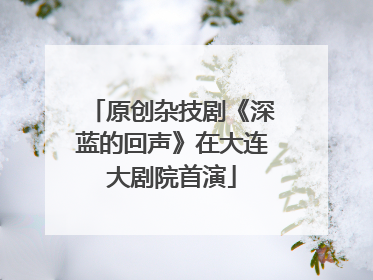 原创杂技剧《深蓝的回声》在大连大剧院首演