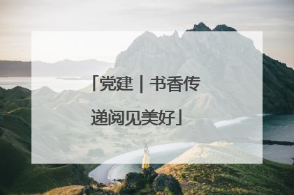 党建｜书香传递阅见美好